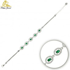 Gümüş Zirkon Taşlı Bilezik / Bileklik